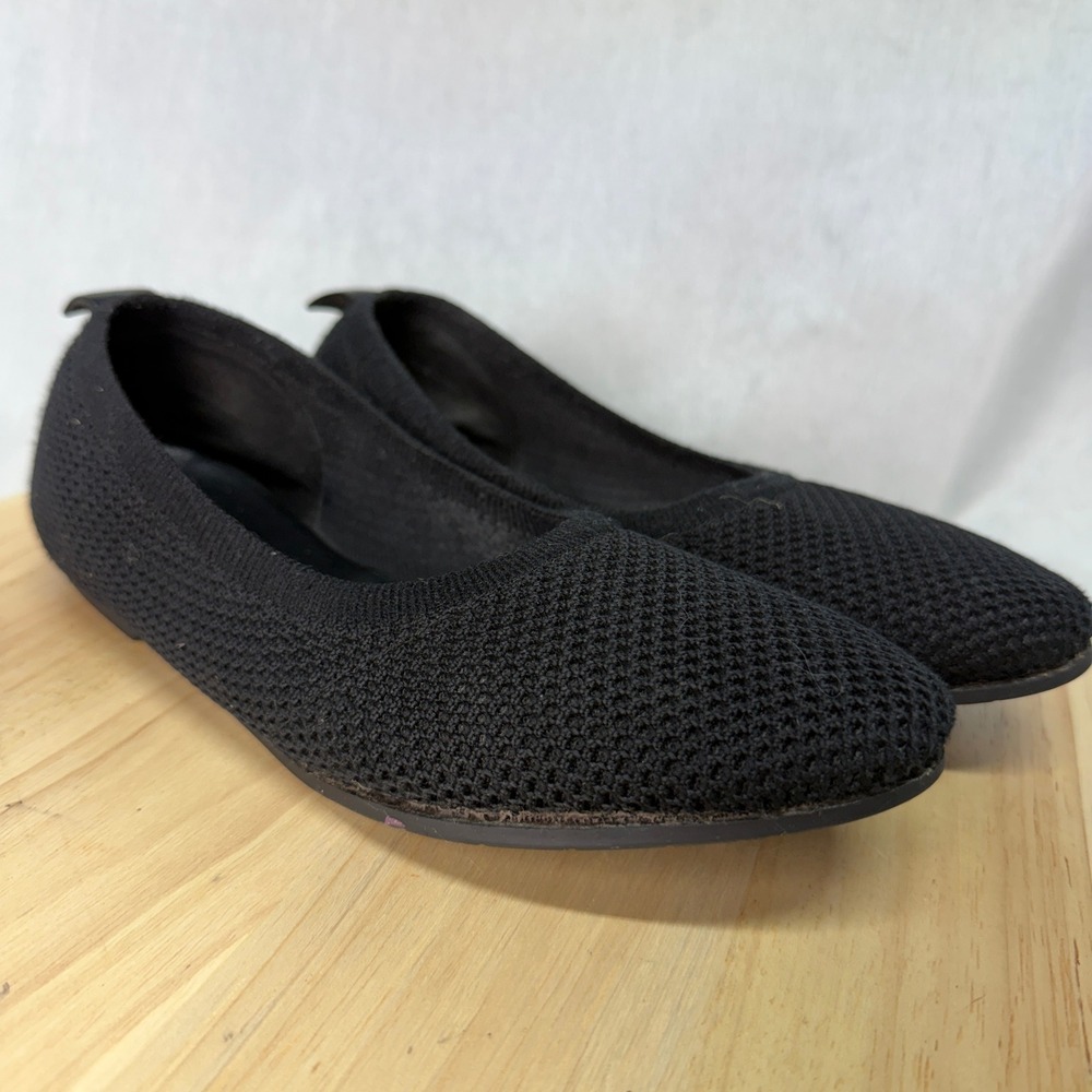 EILEEN FISHER Heaven Black Knit Ballet Flats Size 7